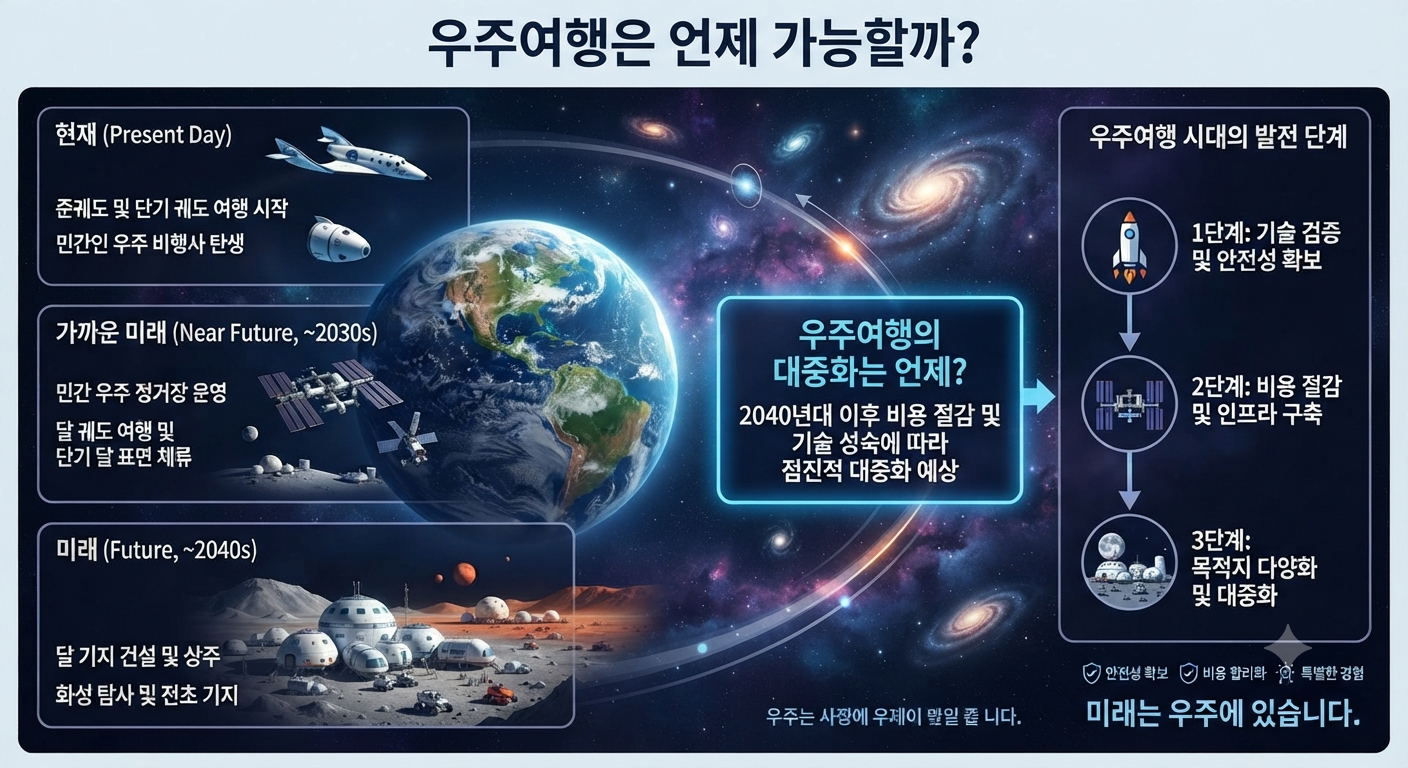 우주여행은 언제 가능할까