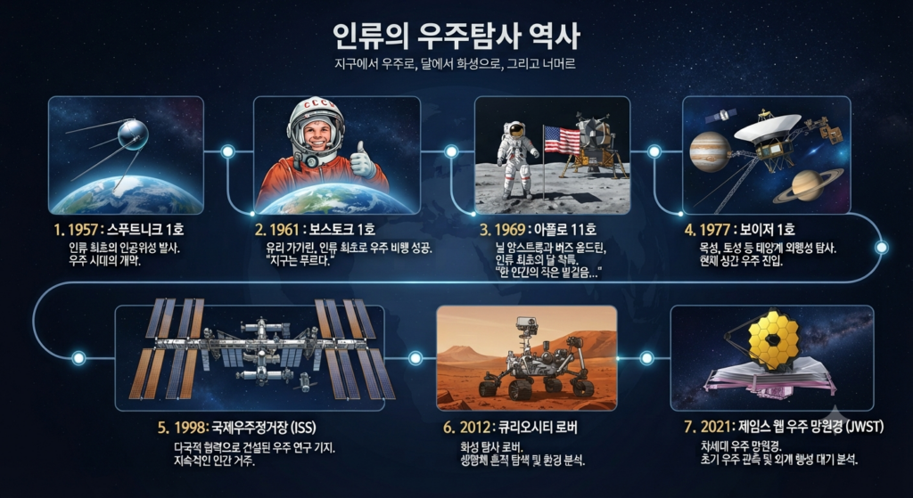 인류의 우주탐사 역사